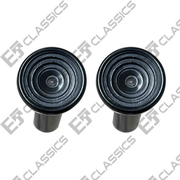 DOOR LOCK KNOB BLACK PAIR, top view