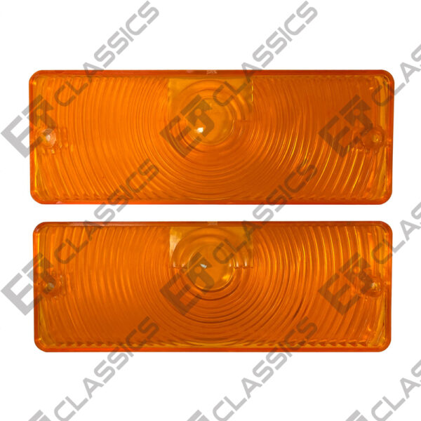 FRONT PARKING AND TURN SIGNAL LENS 1969-1971 PAIR, back view